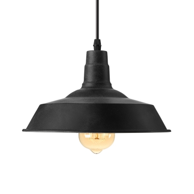 Simple Old Black 1 Light LED Hanging Pendant Lamp