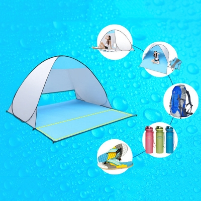 Pop Up Tent 2 Persons 3 Season Sunshade Shelter Green Coating UV Protection