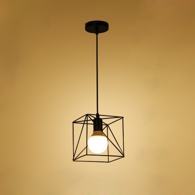 Industrial Mini Pendant Light with Nordic Style Metal Cage
