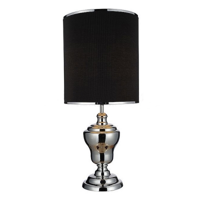 Fashion Trophy Base Table Lamp with Black/White Shade, Large