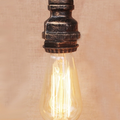 Industrial Water Valve Table Lamp in Bronze Finish, 2 Lights 13.7'' Height