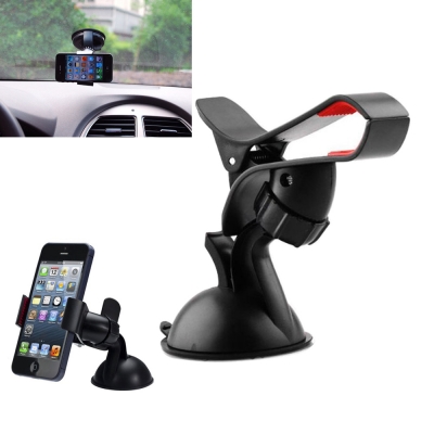 360 Degree Rotating Car Windshield Mount Holder Stand Bracket for Cell Phone, Black
