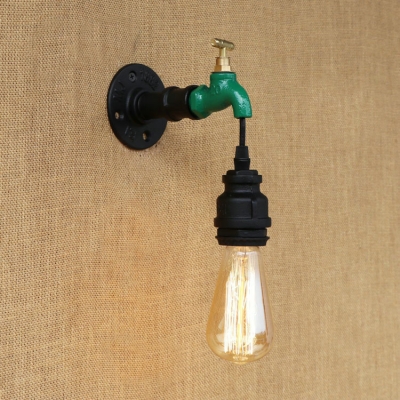 

Industrial Tap Wall Sconce in Black Finish 7.4'' High, HL444838