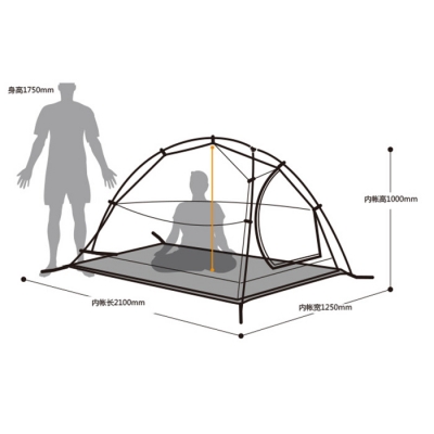 Double Layer High Quality 4-Season Winter Camping Windproof 2-Person Geodesic Tent