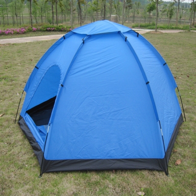 Easy up High Quality 3-Season Camping 3-Person Dome Tent, Blue