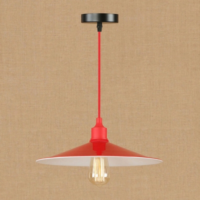 

Vintage Retro Pendant Light in Red