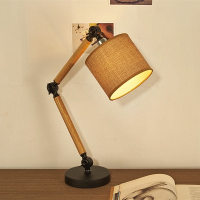 Industrial Table Lamp Adjustable with Cylinder Shade