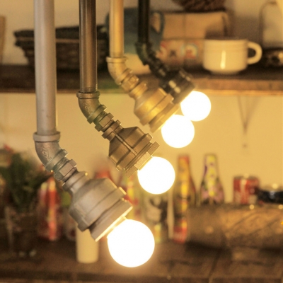 Industrial Wall Light Retro Arc Pipe Fixture in Open Bulb Style with Color Chosen