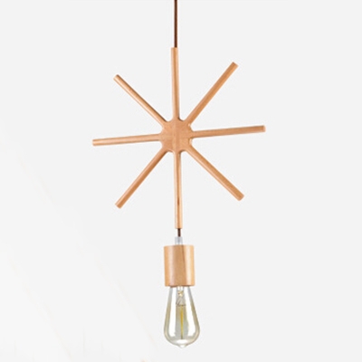 

Industrial Vintage Hanging Pendant Light Open Bulb Style with Star Metal Frame, HL449416