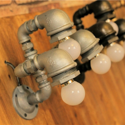 Industrial Vintage Wall Light 3 Light E27 LED Lighting with Colorful Pipe Fixture