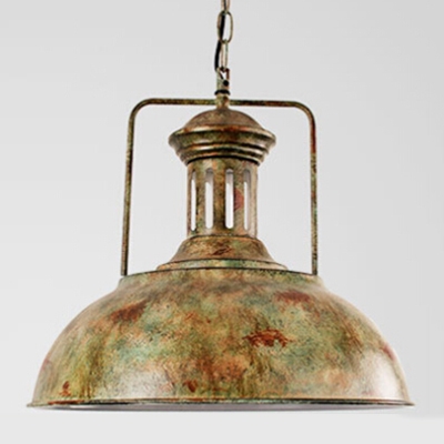 

Industrial Hanging Pendant Light 17" Wide with Green Bronze Shade