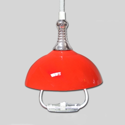 Industrial Extendable Hanging Lamp with Extendable Chain In Dome Shape, Multi Color Single Light