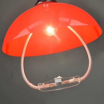 Industrial Extendable Hanging Lamp with Extendable Chain In Dome Shape, Multi Color Single Light