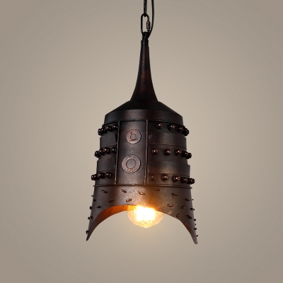 Industrial Rustic Pendant Light Single Light in Bell Shape