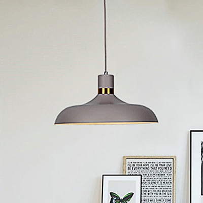 Vintage Pendant Light with 14.96''W Warehouse Metal Shade
