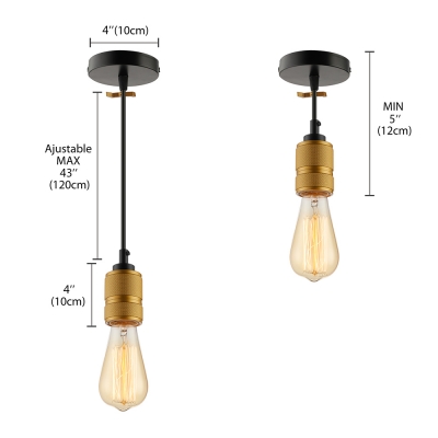 Simple 1 Light Edison Bulb LED Pendant Lighting