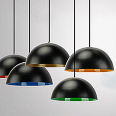 

Industrial Pendant Light with 15.75''W Bowl Shade, Black