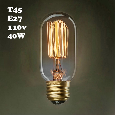 110V T45 E27 40W Edison Bulb