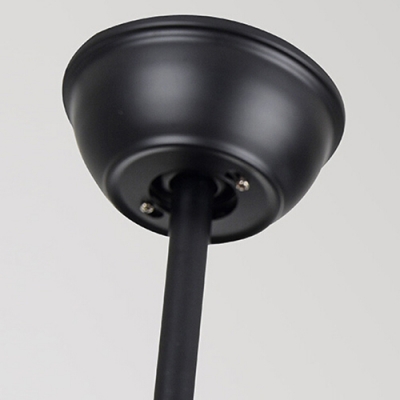 Industrial Fan Semi Flush Ceiling Light Birdcage Shade