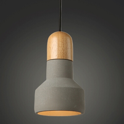 Industrial Pendant Light with 5''W Cement Shade in Nordic Style