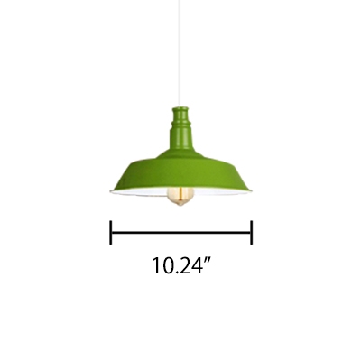 Industrial Ceiling Pendant Light in Barn Style with 10