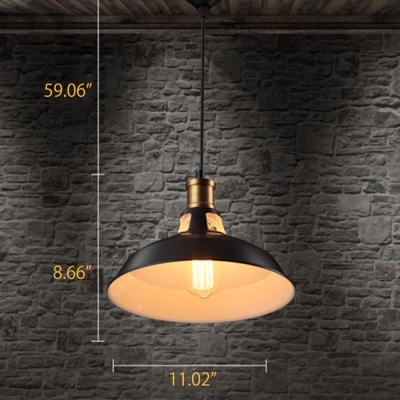 Industrial 15.35''W Barn Pendant Light in Retro Style 1 Light
