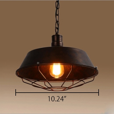 Industrial Pendant Light in Barn Style with 10.24