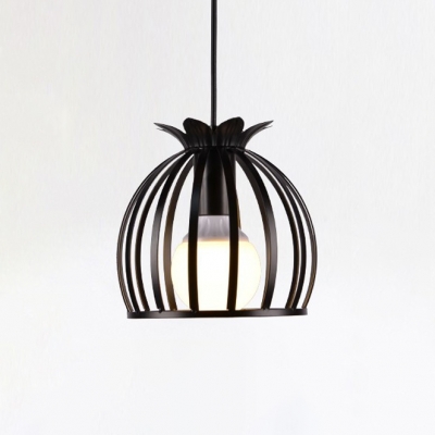 

Industrial Single Light Pendant Light with 7.09" Globe Shade in Nordic Style, Black;white