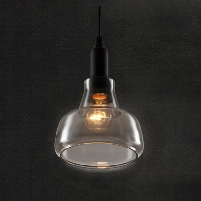 

Industrial Mini Pendant Light with 6.69''W Grey Glass Shade, HL454051