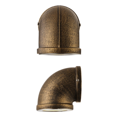 Industrial 4.13''W Wall Sconce in Pipe Style, Bronze