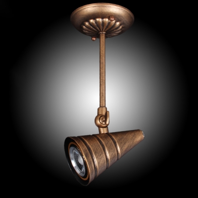 

Industrial Semi-Flush Ceiling Light with Conical Shade in Antique Bronze, HL454236