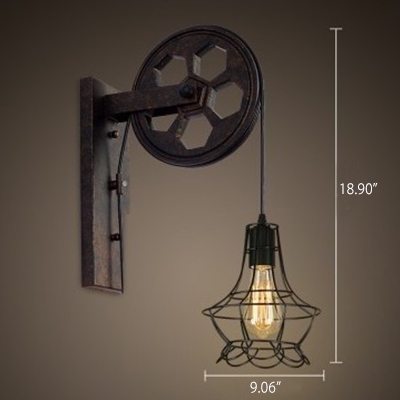 Industrial LED Wall Sconce with 9.06