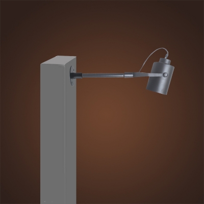 Industrial Wall Sconce with 11.81''L Fixture Arm, Black