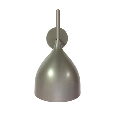 Industrial Wall Sconce with Goblet Shape Shade in Black/White/Grey Finish