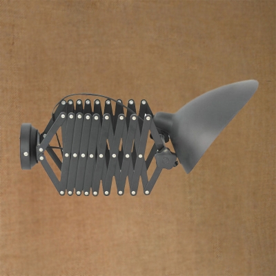 Industrial Wall Sconce with Extendable Fixture Arm in Nordical Style