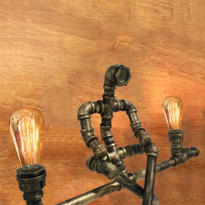 Industrial 2 Light Pipe Wall Lamp 36