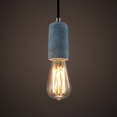 

Industrial Mini Ceiling Pendant Light in Cement Style, Blue