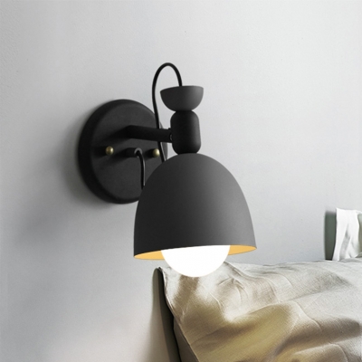 Industrial Wall Sconce with Bowl Shade in Nordical Style