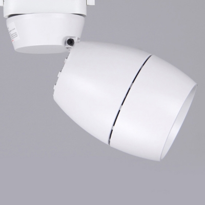 Industrial Mini Flushmount Ceiling Light Spotlight with Metal Shade, Black/White