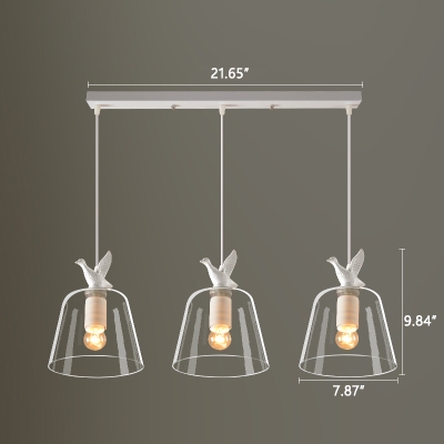 

Industrial Nordical 22''W Multi Light Pendant with Clear Glass Shade, 3 Light, HL460497