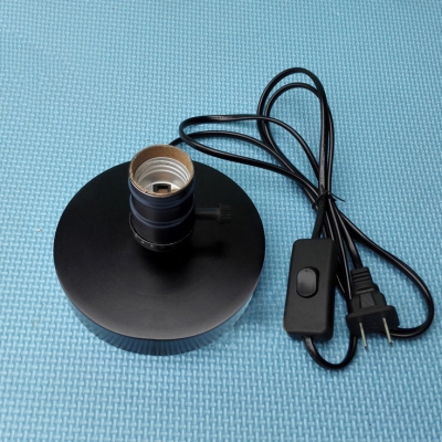 Industrial 4.7''W Mini Desk Lamp in Open Bulb Style, Black