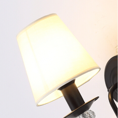 Elegant Traditional Wall Sconce with Scrolling Arms And Clear Crystal Globe