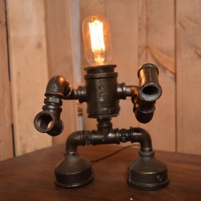 

Industrial 8''W Robert Table Lamp with Pipe Lamp Base in Vintage Style