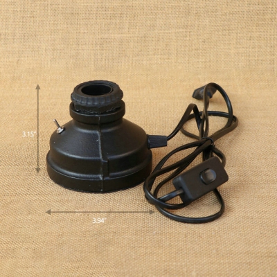 Industrai Simple Mini Desk Lamp in Open Bulb Style, Black