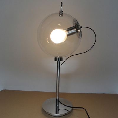 Industrial 9.8''W Desk Lamp with Globe Glass Shade in Nordical Style