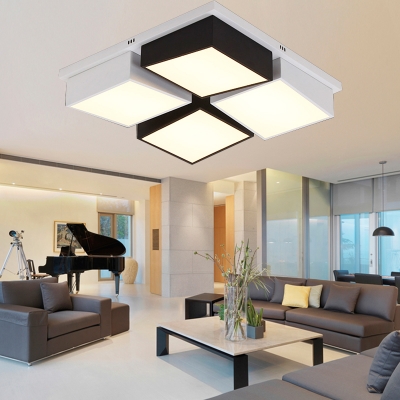 Cube Shape Ceiling Light Popular Acrylic 4 Lights