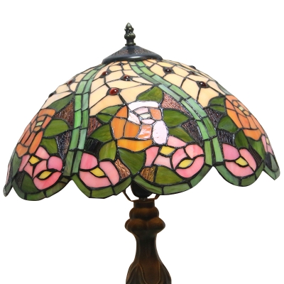 Floral Theme Glass Shade Tiffany 15.75
