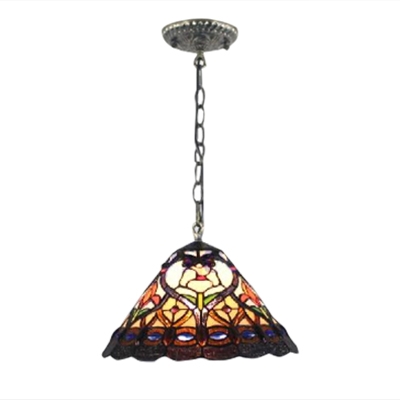 Loft Conical Glass Shade Pendant Light with 12