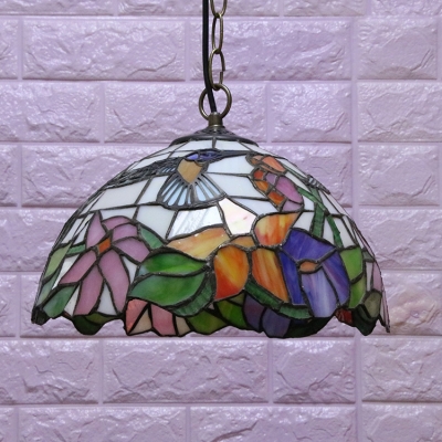 Hummingbirds Floral Ceiling Pendant Fixture with 12