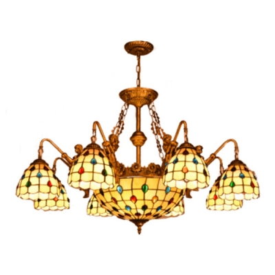 6 Light Belle Support Jewel Decor Chandelier with 12